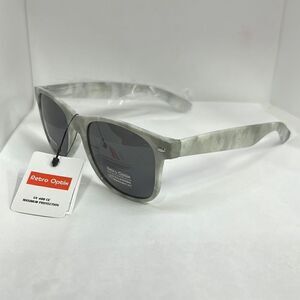Gray Tie-Dye Unisex Retro Sunglasses
